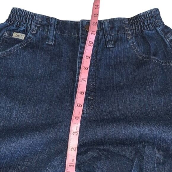 Lee Womens Side Elastic Medium Blue Denim Jeans 4M Cotton/Spandex - Picture 11 of 11